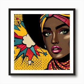 Gbemisola Pop Black Woman With Afro Art Print