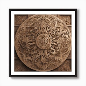 Carved Wood Wall Art Art Print