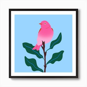Bird Plant Square Art Print