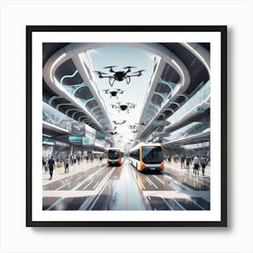 Futuristic City 14 Art Print