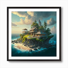 House On An Island Art Print
