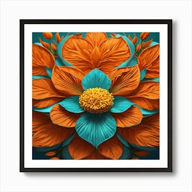 Abstract Floral Painting 1 Art Print