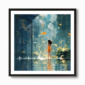 Diving 3 Art Print