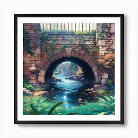 Bridge Over The River Art Print