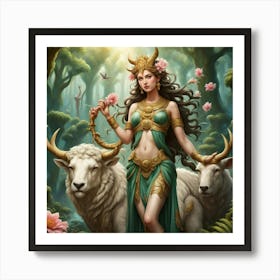 Goddess Of The Forest 3 Art Print