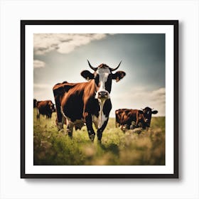 Cows In A Field 3 Art Print