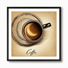 Moonlit coffee Poster