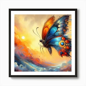 Modern Butterfly Painting Abstract Art Print