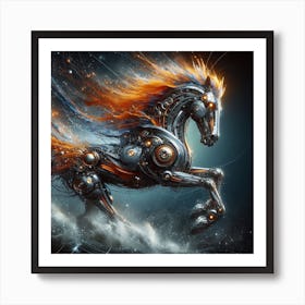 Cyborg Horse Art Print