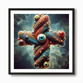 Psychedelic Cross Art Print