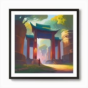 Chinese Gate 1 Art Print