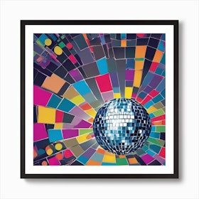 Life of the Party Print Disco Ball Painting Paper Art Print