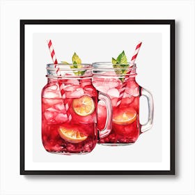 Hibiscus Cocktail 1 Art Print