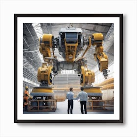 Robots In A Factory 1 Art Print