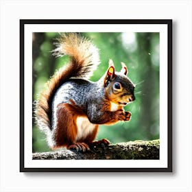 Squirrel In The Forest 104 Art Print