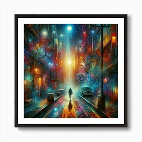 Psychedelic City 8 Art Print