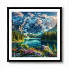 Alpine Lake 1 Art Print