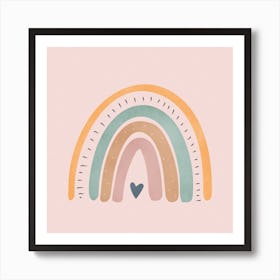 Love Rainbow Drawing Poster