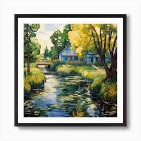 Enchanted Riverbank Art Print