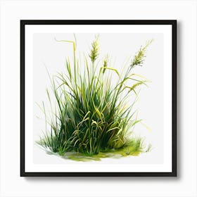 Watercolor-Spring-Grass-Clipart.20 Art Print