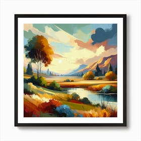 Landscape Painting 15 Art Print