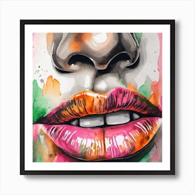 Woman'S Lips Art Print