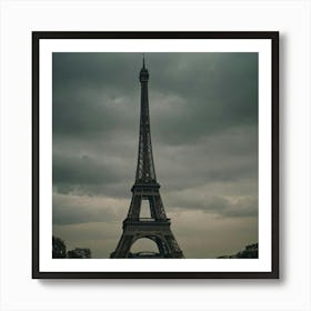 Dark and Moody Eiffel Tower Art Print