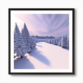 Snowy Landscape 28 Art Print