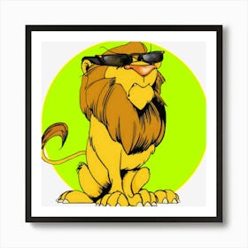 Lion Cartoon Parody Art Print