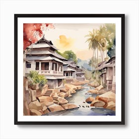 Temple Art 1 Art Print