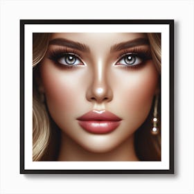 Beautiful Woman With Makeup Art Print