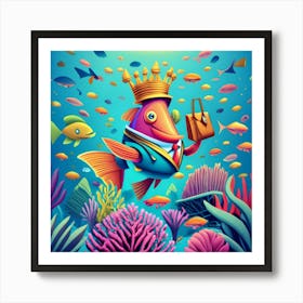 King Fish Art Print