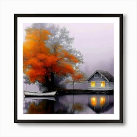 House On The Lake Art Print