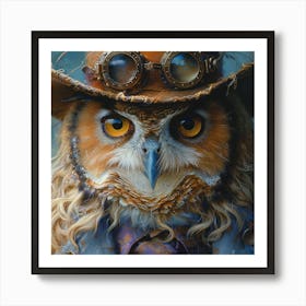 Steampunk Owl 9 Art Print