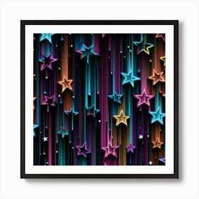 Colorful Stars Wallpaper Poster