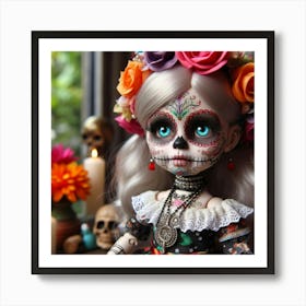 Day of the Dead Doll 1 Art Print