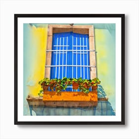 Window Lisbon Portugal In The Style Of Matisse Art Print Art Print