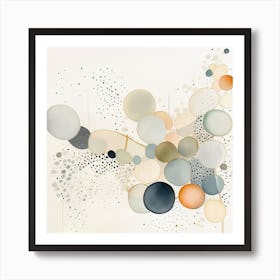 Watercolor Abstract Dots 1 Art Print