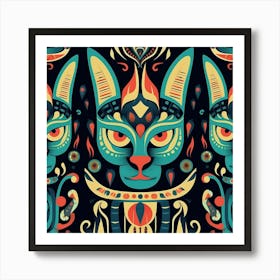 Egyptian Cats Art Print