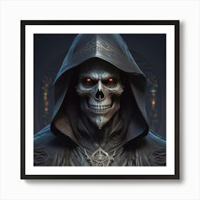 Grim Reaper in the Shadows Art Print