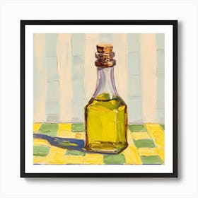 Olive Oil Pastel Checkerboard Background 2 Art Print