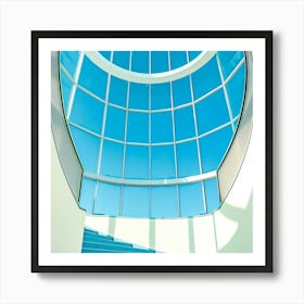 Stairwell With Blue Sky Art Print