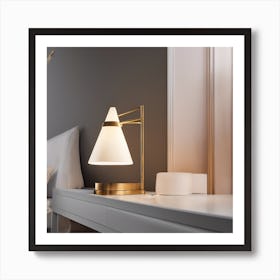 Bedroom With A Lamp Art Print