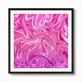 Pink And Purple Liquid Marble Art Print