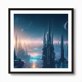 Futuristic City 2 Art Print