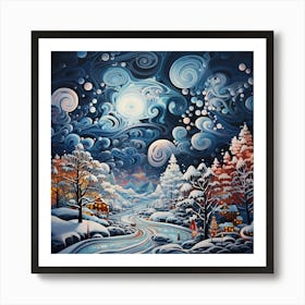 Yuletide Quilted Brush Ballet Art Print