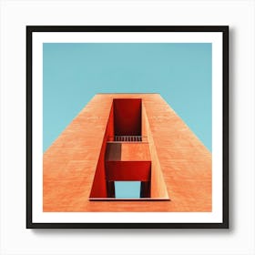 Orange Building Art Print