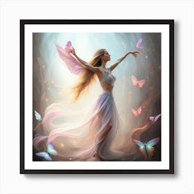 Ethereal Butterfly Dance Print Art (1) Art Print