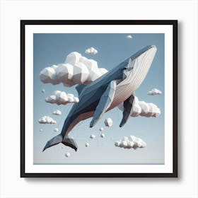 Whale In The Clouds Art Print