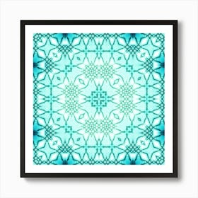 Blue Floral Pattern Art Print